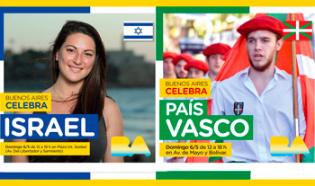 BA Celebra a Israel y al País Vasco el domingo 6 de mayo 2018